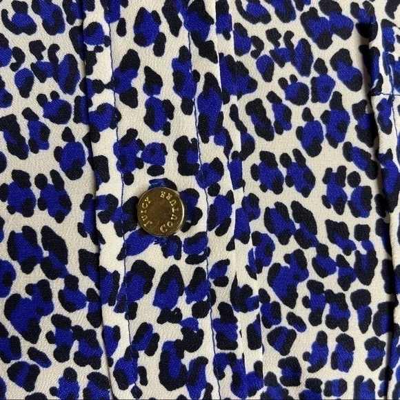 Juicy Couture Animal-Print Button-Up Top Small - Picture 9 of 12